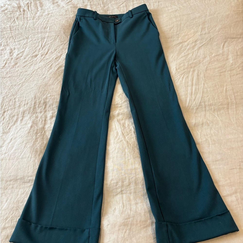 Ann Taylor - Teal Wide-Leg Dress Pants